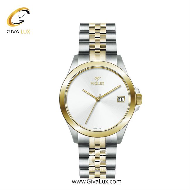 ساعت مچی اورجینال زنانه ویولت VIOLET نقره ای-طلایی | طلایی-نقره ای| نقره ای| کد رفرنس 0589/2 سایز متوسط